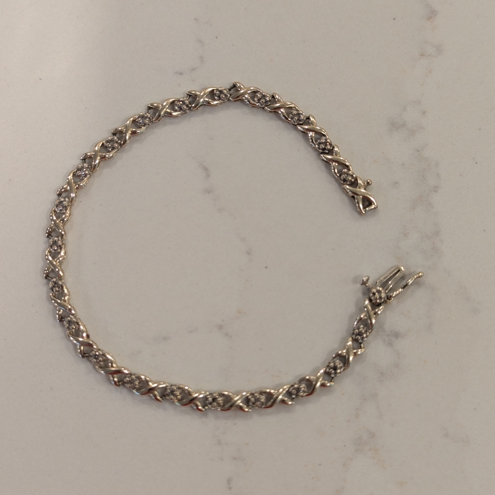 10k Solid Gold Diamond Bracelet